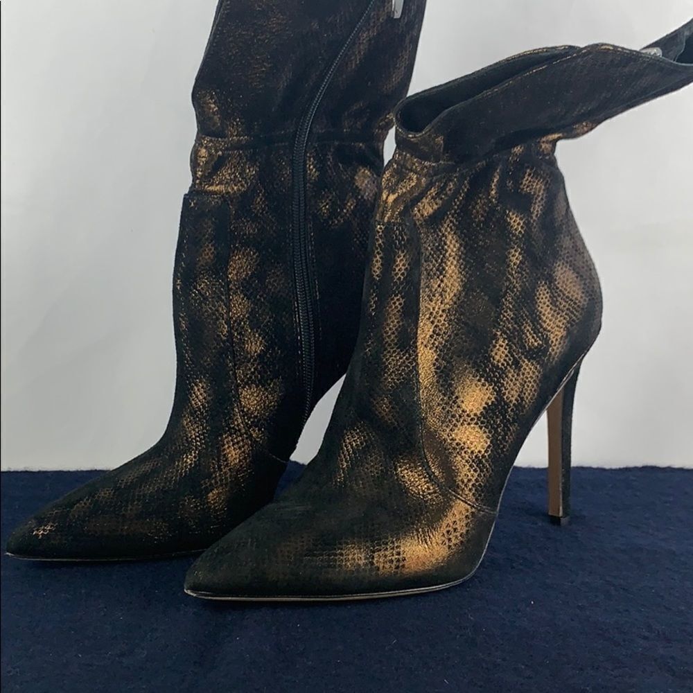 Via Spiga Copper Snake Stiletto Booties - Picture 3 of 5